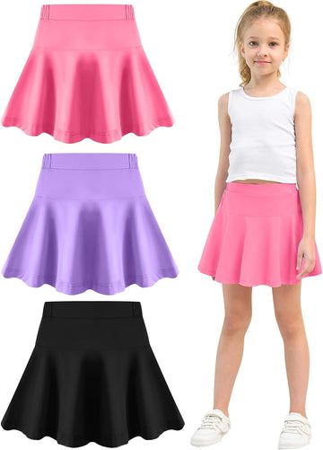 Toddler Skirt Little Girls Athletic Uniform Skorts Golf Outfit Cheer Tennis Skirts with Shorts