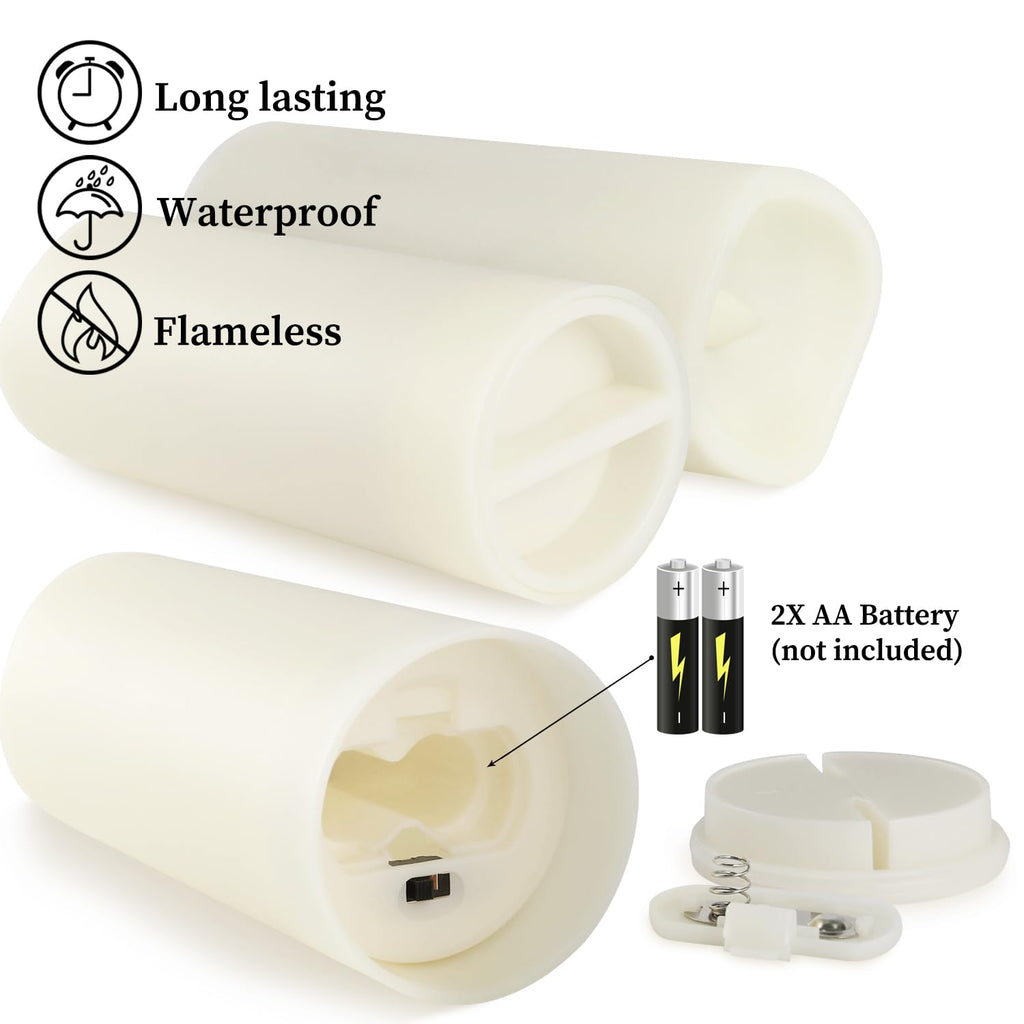 36 Pack Waterproof Flameless LED Candles - Outdoor Battery Operated Candles with Remote & Timer, Realistic Flickering