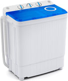 Portable Washing Machine, 17.6lbs Compact Washer Spinner Combo with Pump Drain, Twin Tub 11lbs Wash & 6.6lbs Spin