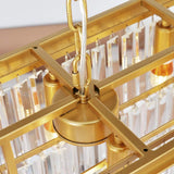 Gold Rectangle Modern Crystal Chandeliers Lighting Pendant Ceiling Lights Fixture Lamp for Dining Living Room L39.4 W10.2 A107-B07L5J8VMB