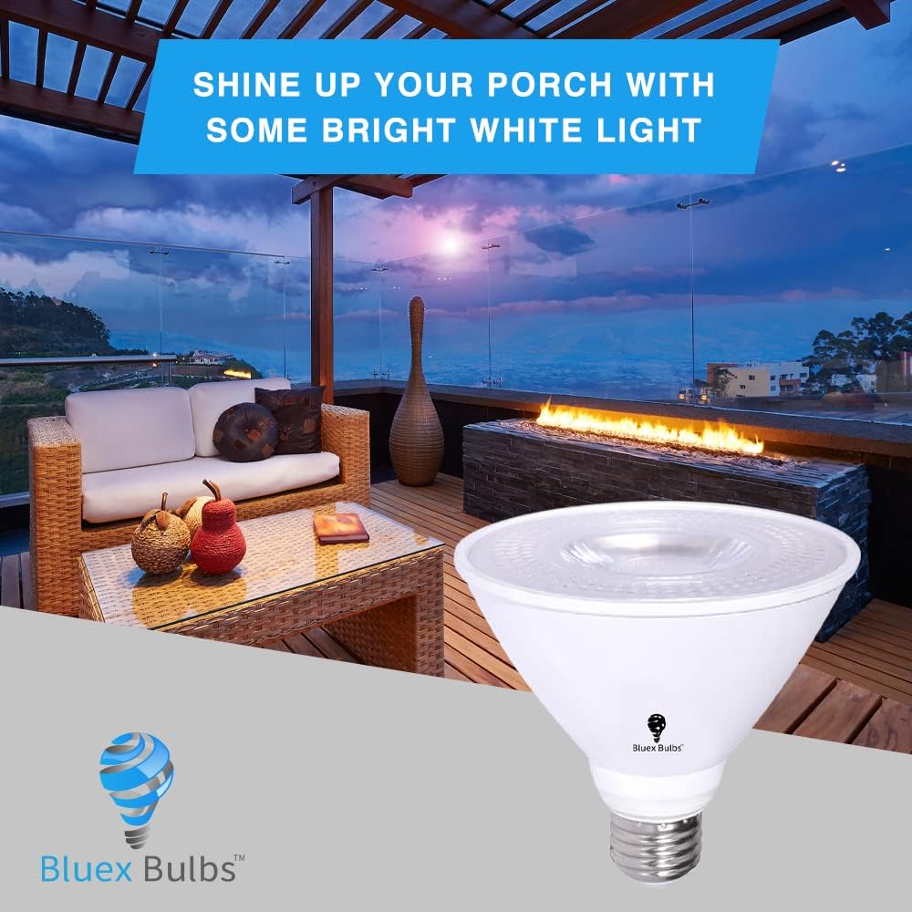 6 Pack PAR30 Short Neck LED Flood Light Bulb 10W 75 Watt Equivalent 850 Lumens Waterproof E26 3000K Warm White Super