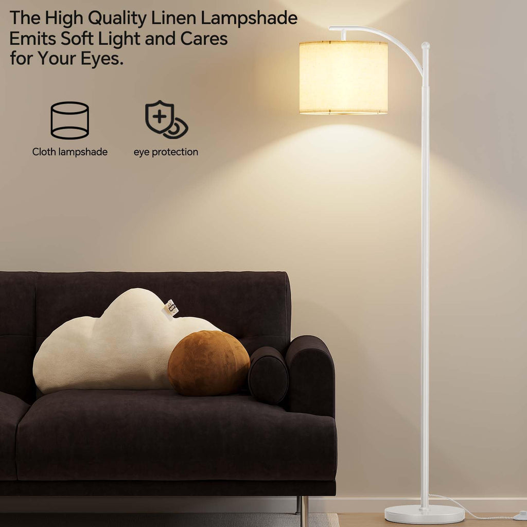 Arc Floor Lamp, Modern Floor Lamp with 9W 3 Color Temperatures Bulb