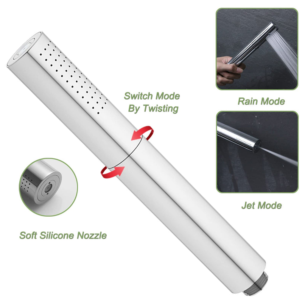 Hand Shower Head Chrome High Pressure Dual-Function Shower Wand