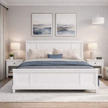 Todie Modern Bed Frame with Headboard, Wooden Platform Bed Frame, Farmhouse Bed Set, No