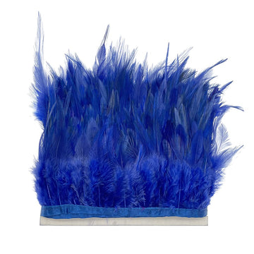 Royal Blue 2Yard Rooster Hackle Feather Fringe Trim 4-6inch in Width for DIY Costume Sewing Craft Decor Dress