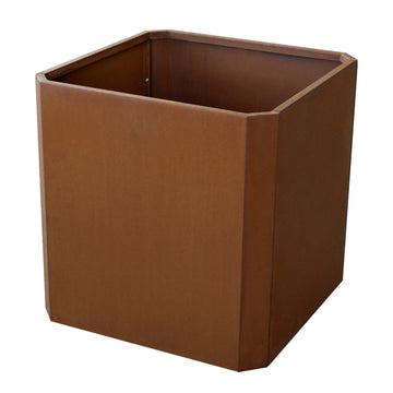 Corten Steel Planter Box 20"L x 20"W x 20"H Large Square Steel Planter Box