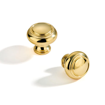 Luxury Solid Real Brass Handmade Unlacquered Brass Cabinet Knobs