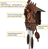 JoonieHouse Traditional Black Forest Cuckoo Clock, Newly Wood Coo Coo Clock Decorative Wall Clock with Pendulum and Chiming Function -...