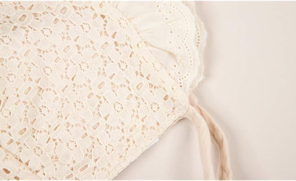 Baby Girl Toddlers Breathable Lacy Bonnet Eyelet Cotton Adjustable Sun Protection Hat