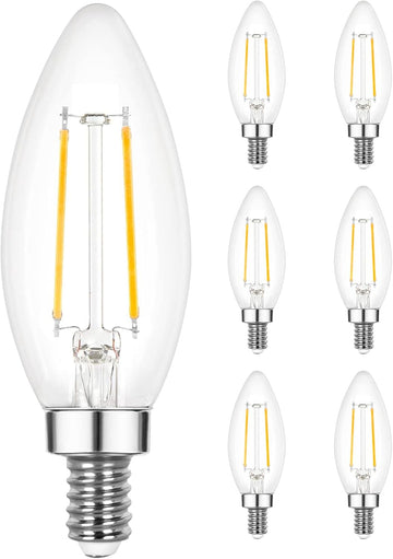 E12 LED Candelabra Bulb 40 Watt Equivalent, Dimmable Chandelier Light Bulbs 5000K Daylight, B10 Candle Bulbs for