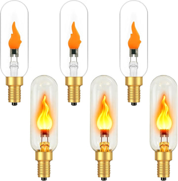 E12 Flame Light Bulbs Real Flickering Effect LED Candelabra Bulb-6