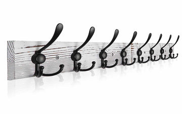 Coat Rack Wall Mount 31.5'' Coat Hanger Wall Mount Old White Coat Hooks for Wall Rustic Towel Racks Living Room Coat