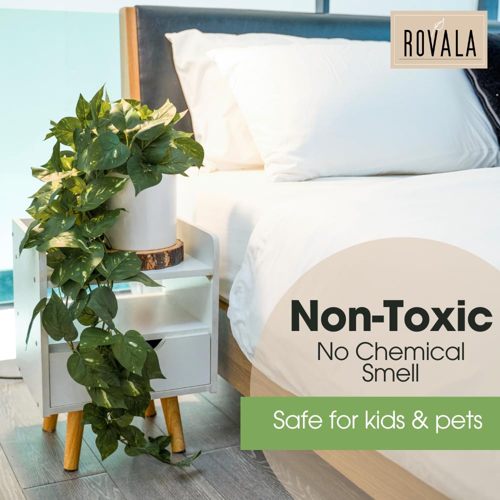 MY ROVALA Silk Plants Decor Indoor in Pot Realistic Artificial Plants Hanging Faux Plants Indoor Fake Potted Plants