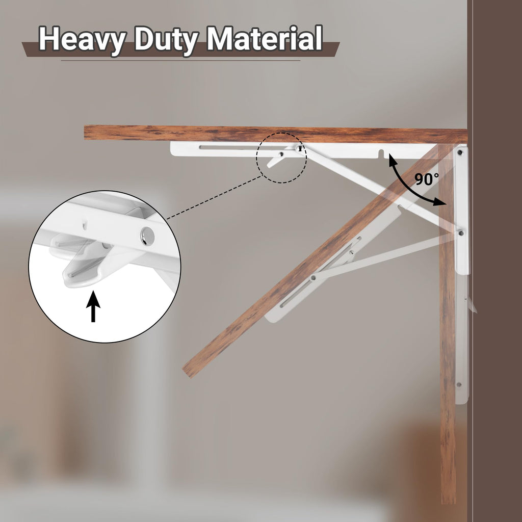 Wall Mounted Folding Table 39.4"L x 19.7"W, Brown