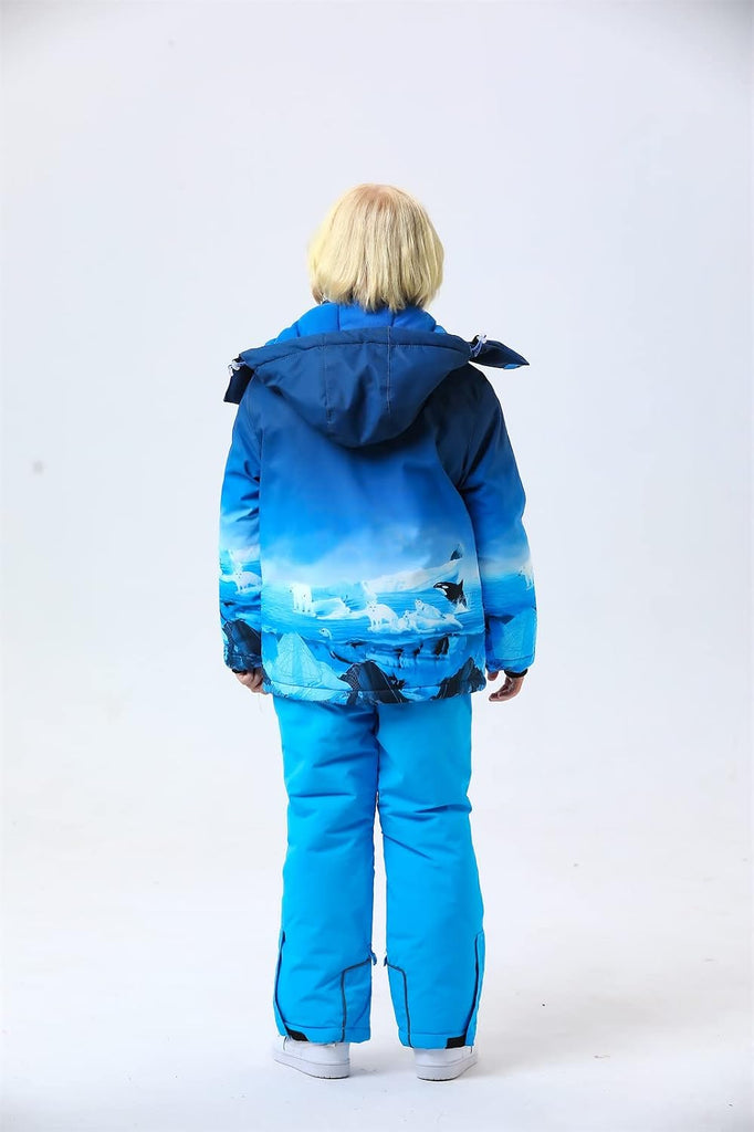 Kid's Snow Bib Pants Winter Waterproof Windproof Ski Pants Insulated Snowboard Overalls for Boys Girls