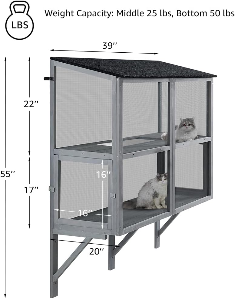 Bug Proof Window Catio, Expandable Outdoor Cat Enclosure
