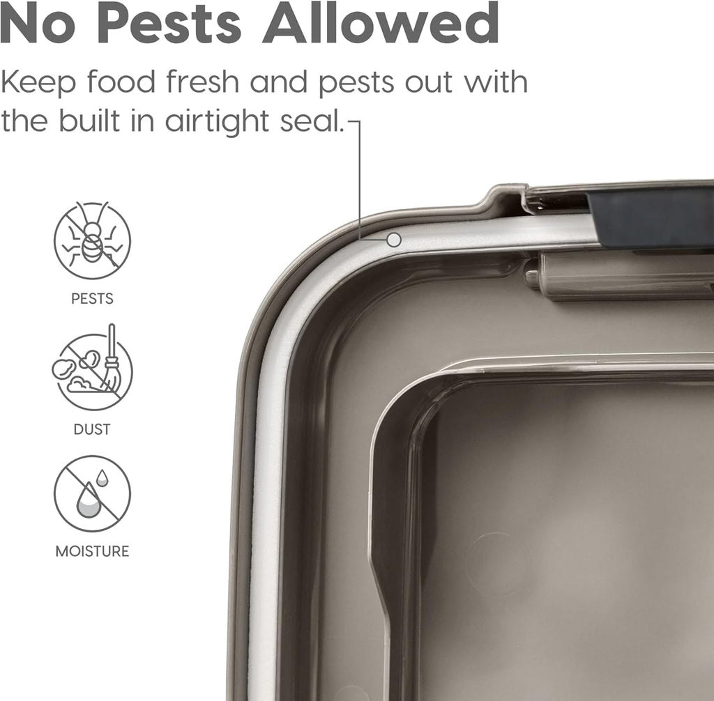 USA Airtight Dog Food Storage Container Combo, 30 lb & 11 lb Bin