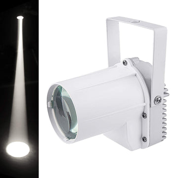 Disco Ball Light, Led PinSpot for Light up Mirro Ball, Pin spot DJ Stage Lights (3W White Light White Shell)