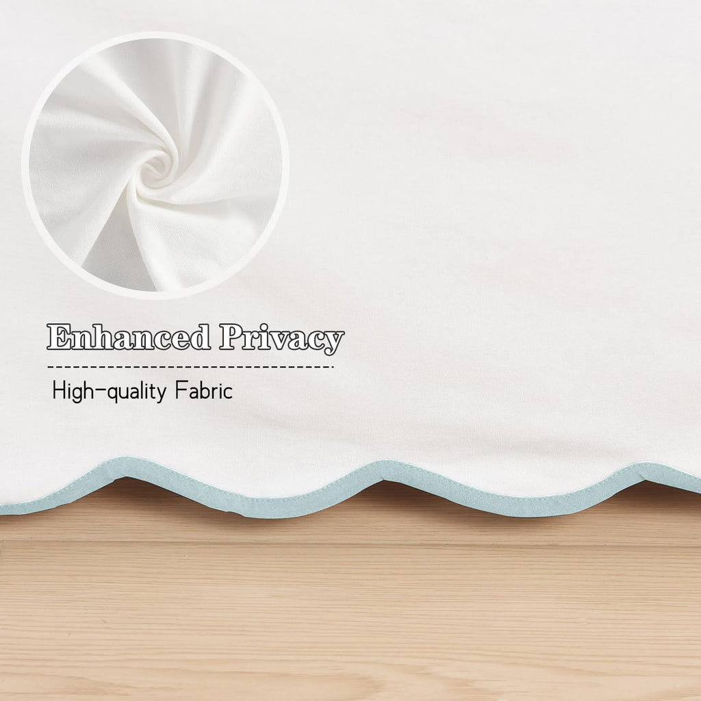 Chic 12'' Queen BedSkirts Scallop Edge Pleated Dust Ruffle