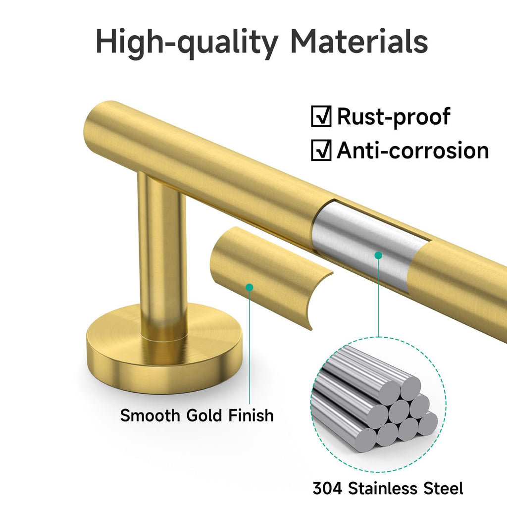 Light Gold Towel Bar, 22-Inch Towel Racks