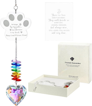 Loss of Dog Sympathy Gift, K9 Pet Memorial Crystal Suncatcher, Pet Loss
