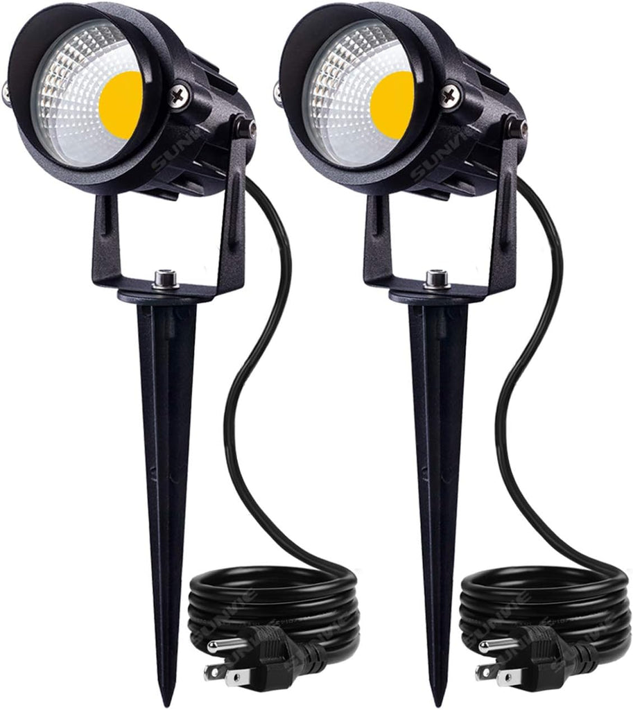 Outdoor Landscape LED Lighting 12W Waterproof Garden Lights COB Led Spotlights with Spiked Stand for Lawn Decorative