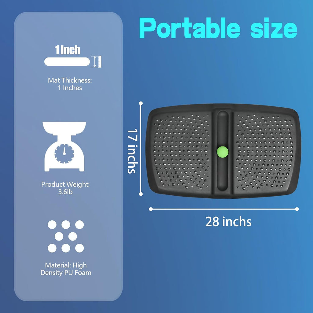 1 inch Thick Anti Fatigue Kitchen Mat Standing Mat with Massage Ball, Non Slip Standing Desk Mat with Massage Point
