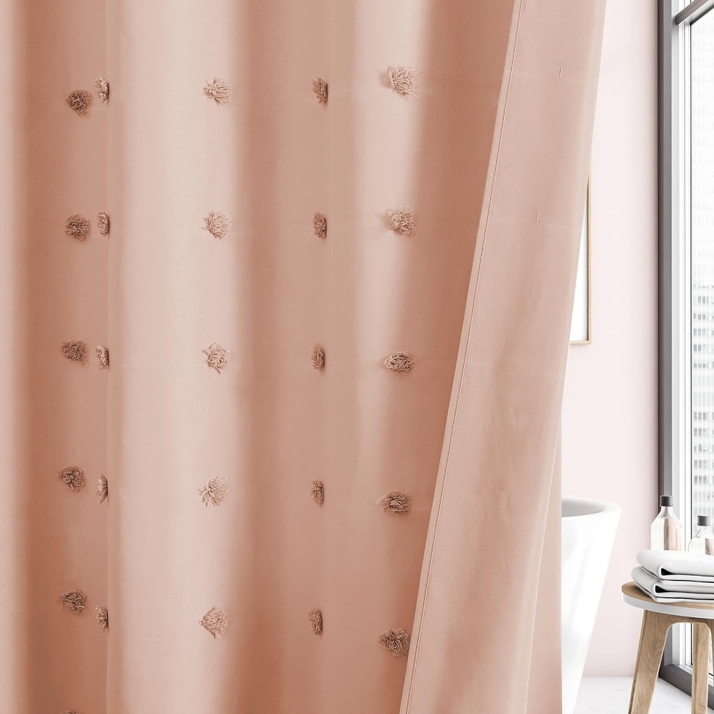 Pink Farmhouse Tufted Floral with Tassel, 72" x 78"