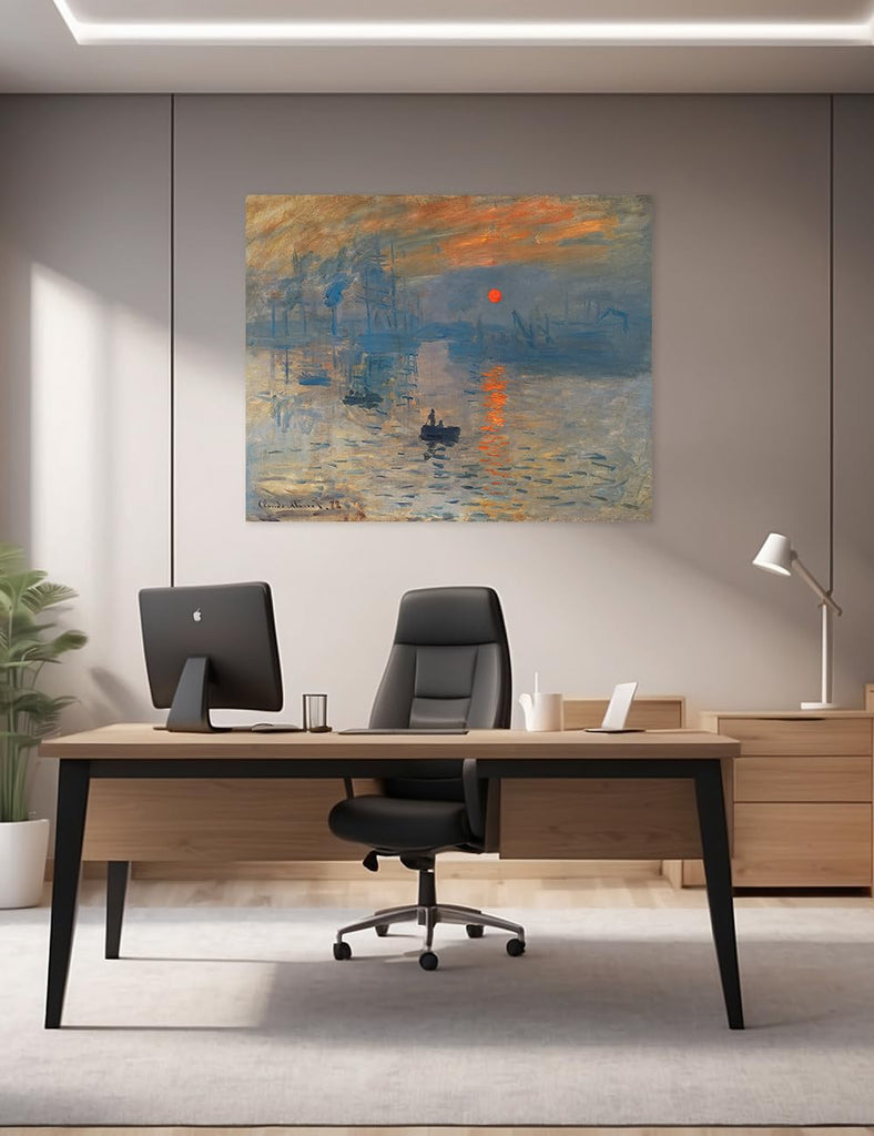 Claude Monet Wall Art, Impression Sunrise, 30x24 in