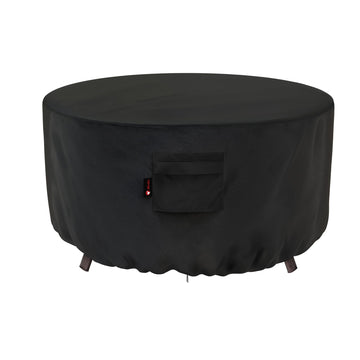 Round Fire Pit Cover 40 inch, Outdoor Waterproof Coffee Table Cover