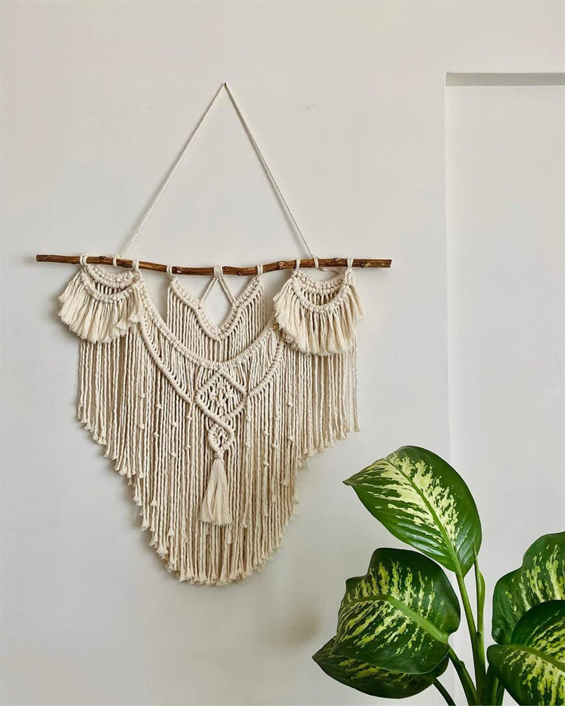 Large Macrame Wall Hanging Natural Driftwood Macrame Tapestry Above Headboard Boho Home Decor Living Room Apartment