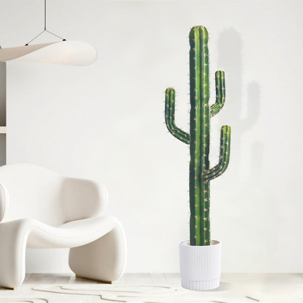 Artificial Cactus Tree 4FT - Realistic Artificial Cactus Plant Indoor & Outdoor, Large Faux Cactus Plant, Durable and