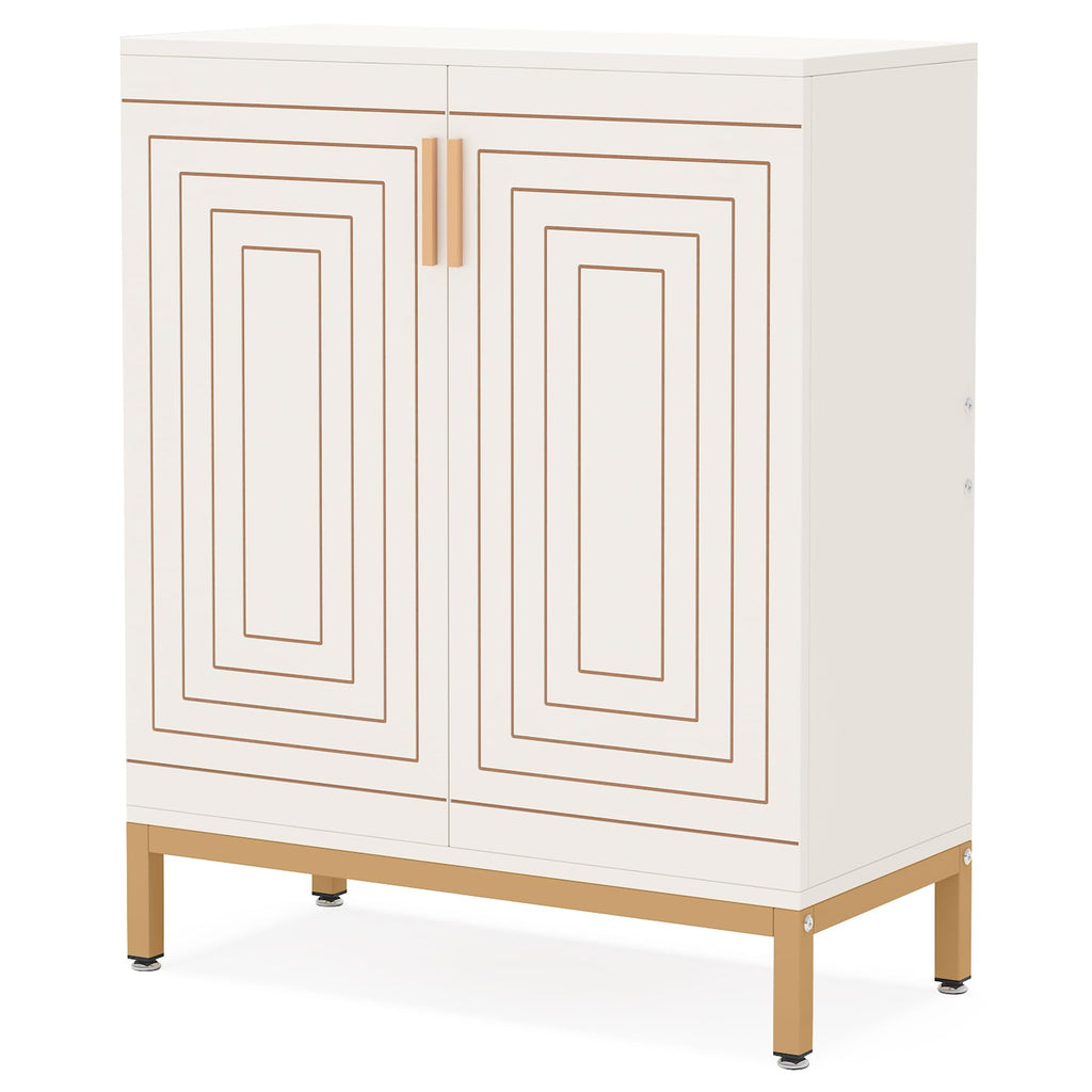 Shoe Cabinet with Doors, 20 Pairs Entryway Shoe Storage Cabinet with Shelves, 5-Tier Modern Free Standing Shoe Racks