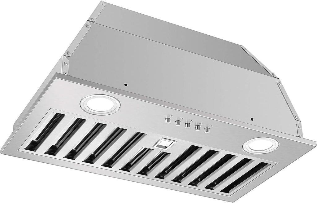 30 Inch Stainless Steel Under Cabinet Range Hood 900 CFM 4 Speed Voice, Gesture & Touch Control, LED Lights, Baffle Filters