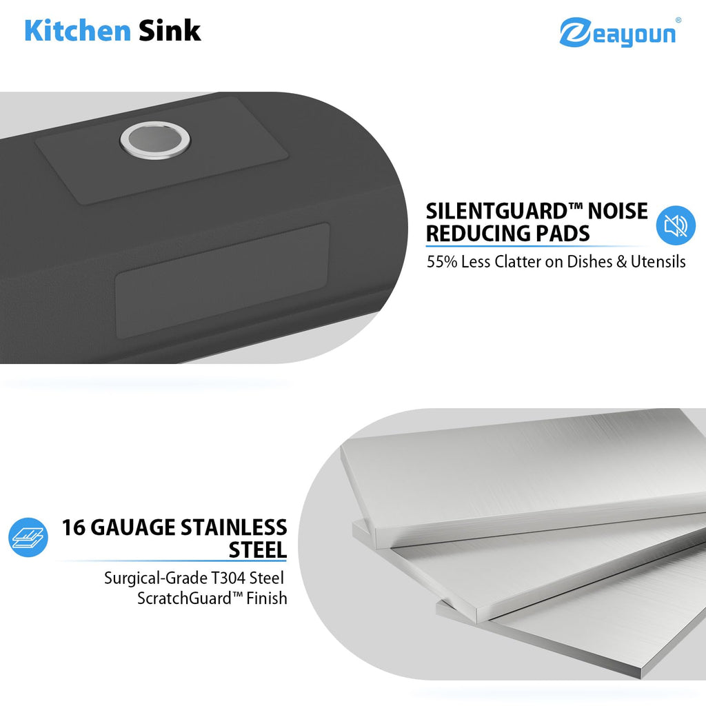 32 x 19 Inch Undermount Kitchen Sink Workstation