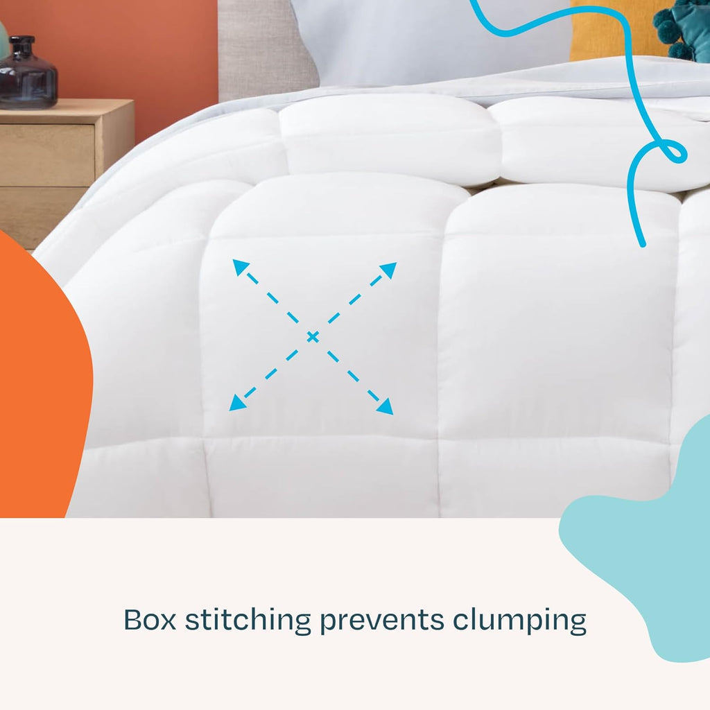 White Down Alternative Comforter and Duvet Insert, for Oversized King Bed