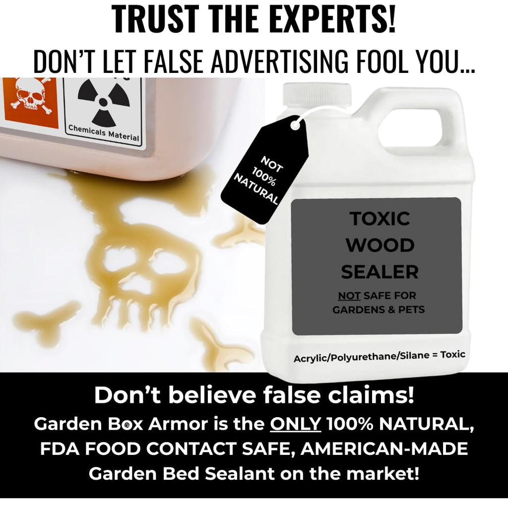 Box Sealer | FDA Food Contact Safe Plant-Based Wood Sealant for Raised Bed, Planter & Pet House. Protects All Wood