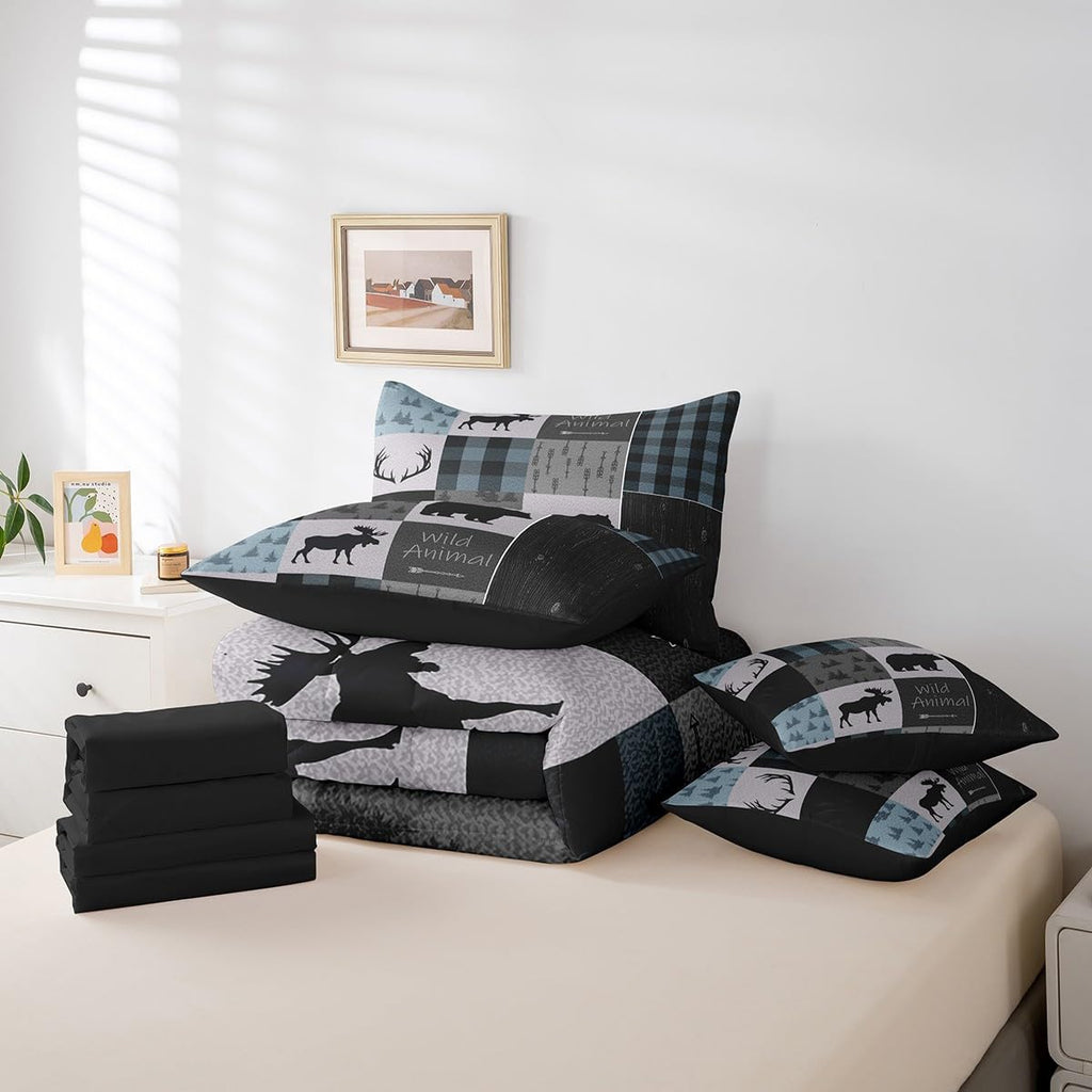 Bear Wild Animal Comforter Set Bed in a Bag