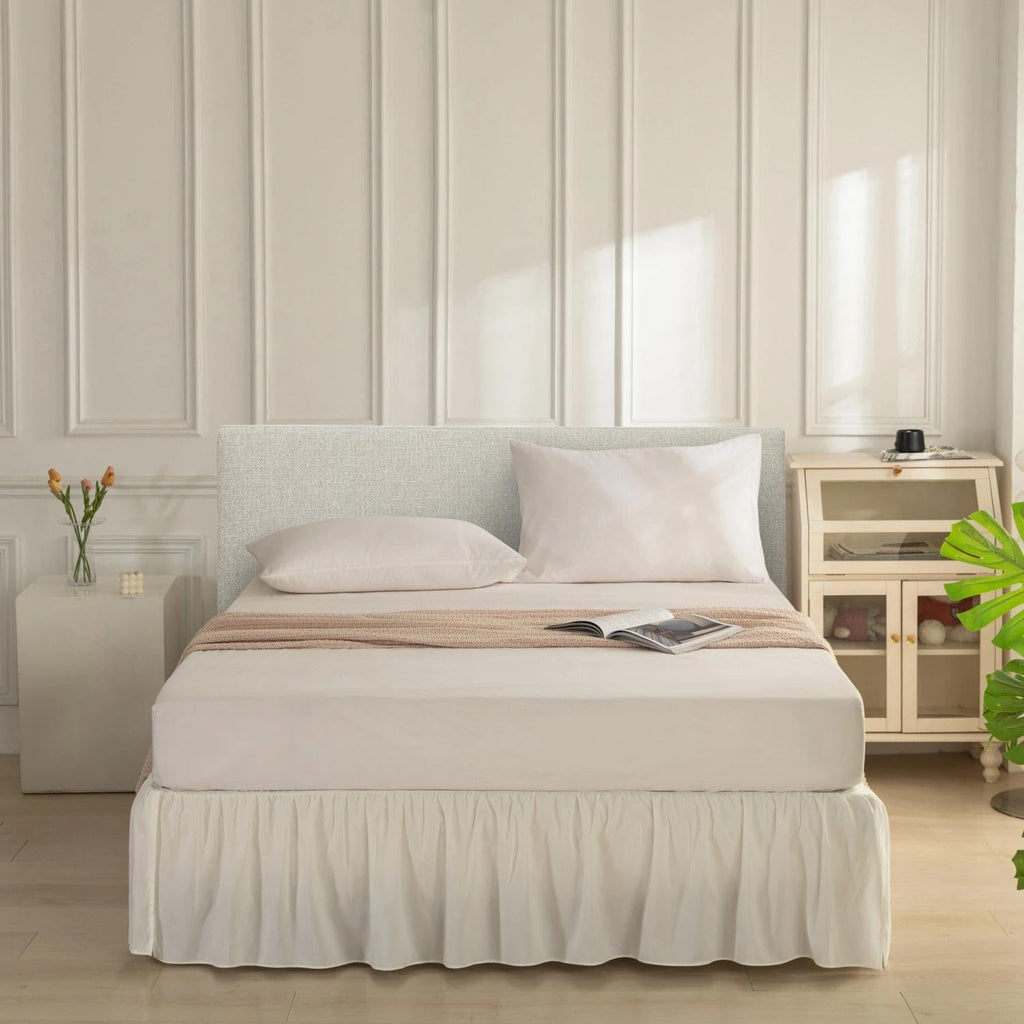 Bed Skirt Queen Size Ruffled Bed Skirt, 14'' Queen Dust Ruffle Bed Skirts | With Split Corners, Dust Ruffle with