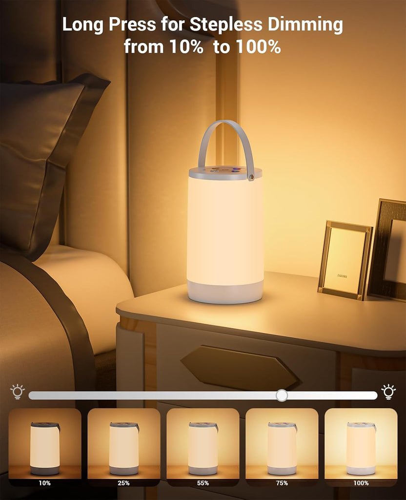 Rechargeable Bedside Night Light, Dimmable Touch Lamp Nursery