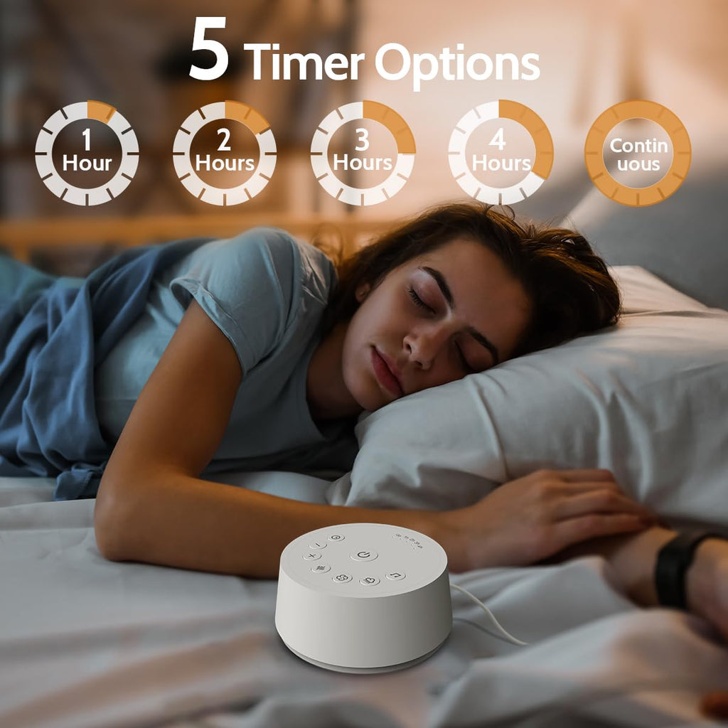 Sound Machines Sleep White Noise Machine with 25 32 Volume Levels 5 Timers and 4 Sound Categories and Memory Function