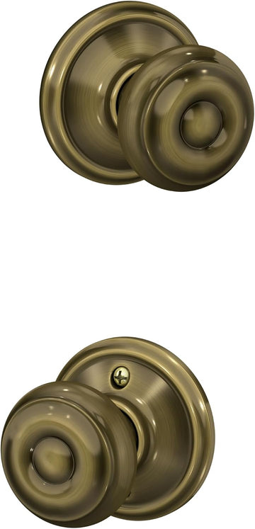 Georgian Hall/Closet Passage Door Knob, Antique Brass