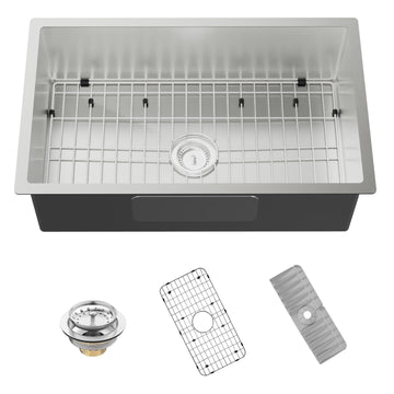 30x18 Inch Undermount, Stainless Steel, Single Bowl