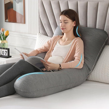 Pregnancy Pillows for Sleeping, U Shaped Full Body Maternity Pillow with Removable Cover, Body Pillows for Adults, 47