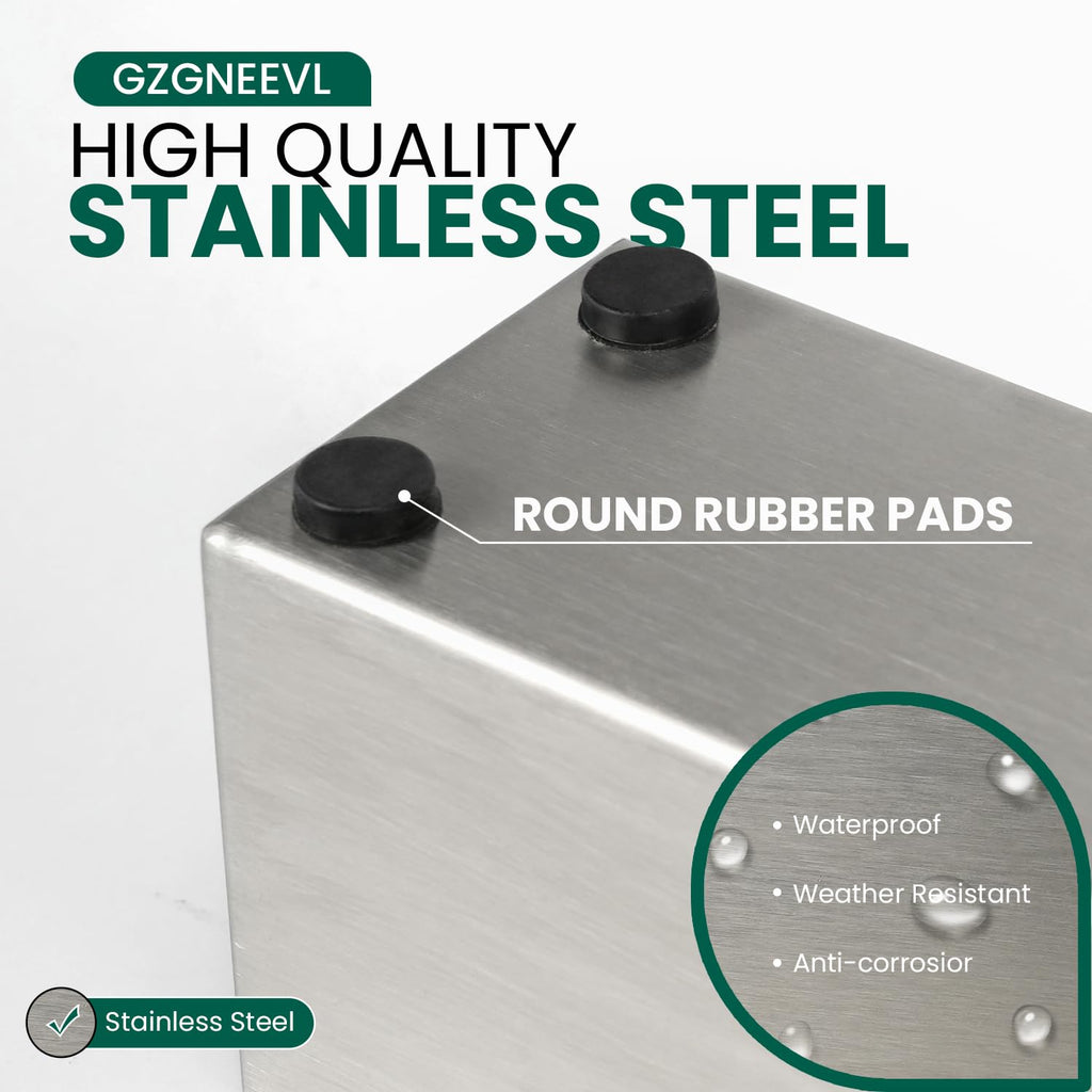Window Sill Planter Box 32 in, Rectangle Planter, Stainless Steel