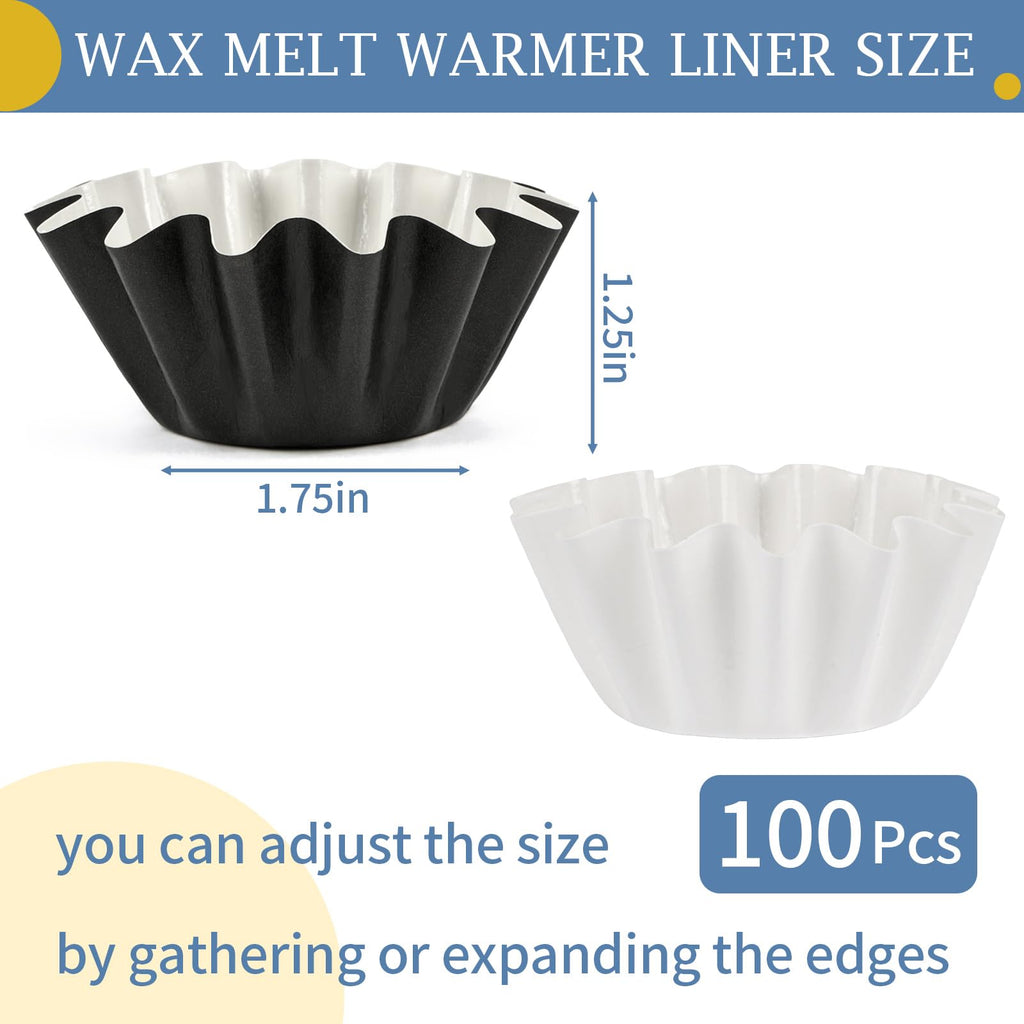 100 Pcs Wax Melt Liners Leakproof Reusable Universal for Warmers