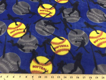 Softball Blue Fleece 478 (Blue) Sold by The Yard