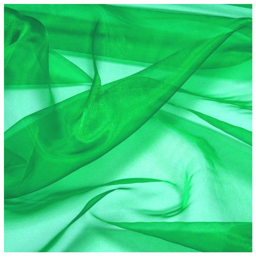 75 Yard Organza Fabric 44" Wide for Wedding Event Décor - Green
