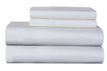 Karen Neubuerger 610 Thread Count 100-Percent Pima Cotton Deep Pocket Luxury Queen Sheet Set, White