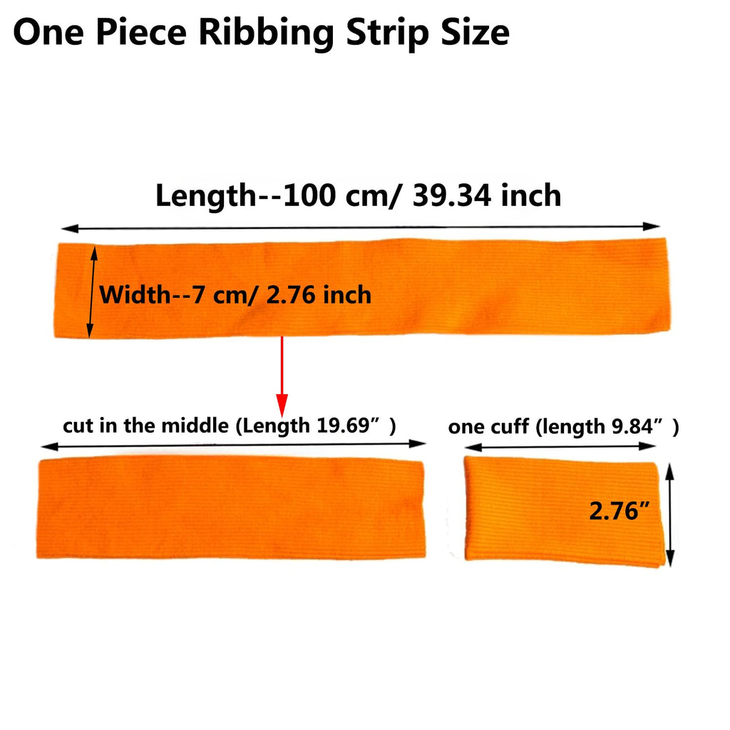 Seamless Tubular Knit Ribbing Fabric for Cuffs Thick Stretch Rib Knitted Material for Jacket Coat Sleeves Pants